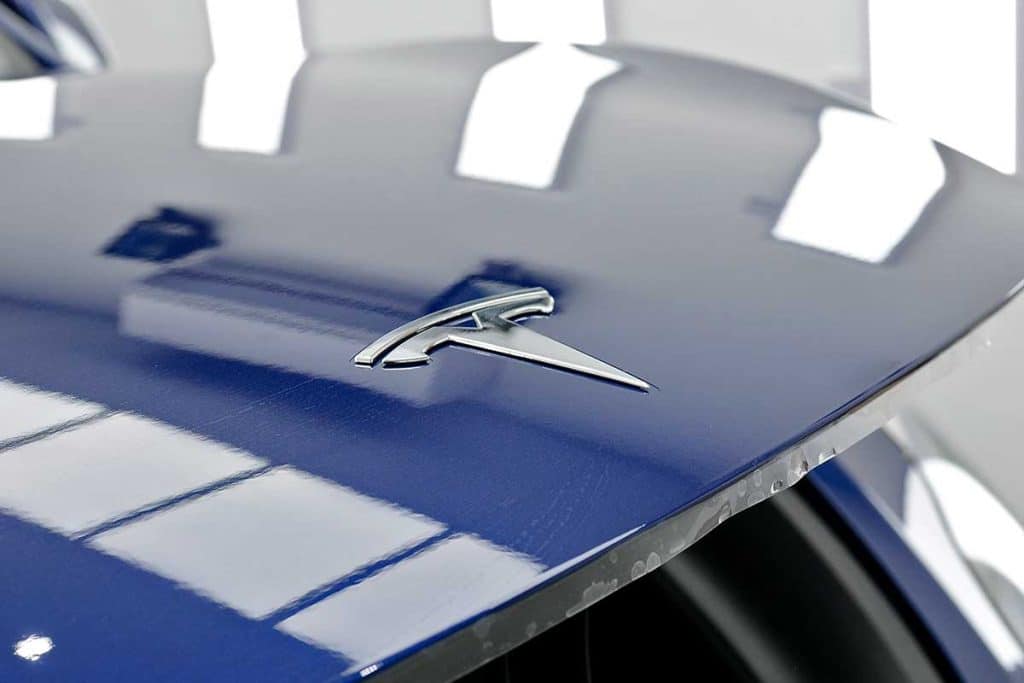 Paint protection film installation on a Tesla by MNV Auto Detailing in Toronto