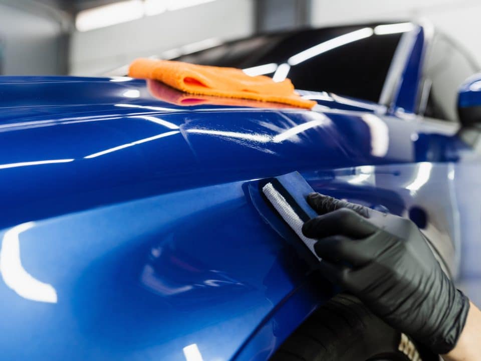 Ceramic Coatings Process Of Applying Ceramic Protective Coat On Body of Car.