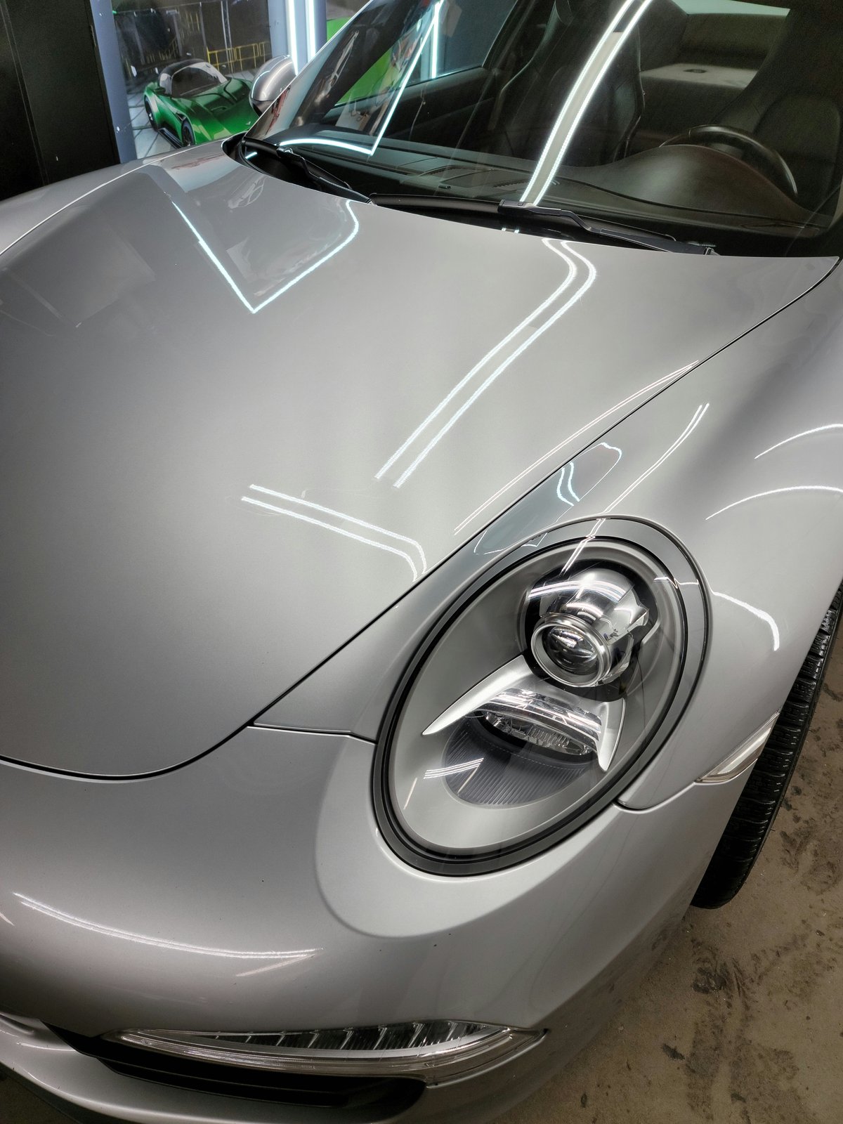 Porsche 911 protected with paint protection film and ceramic coating