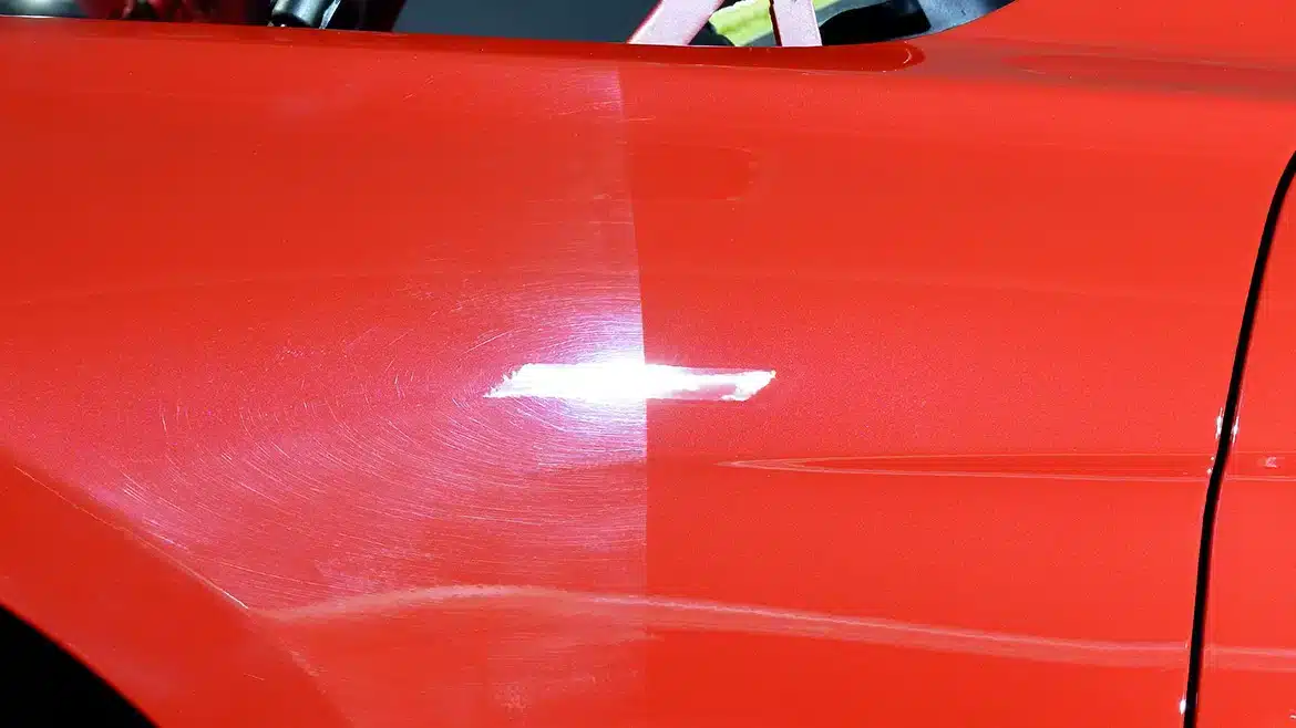 Three stage polish before and after