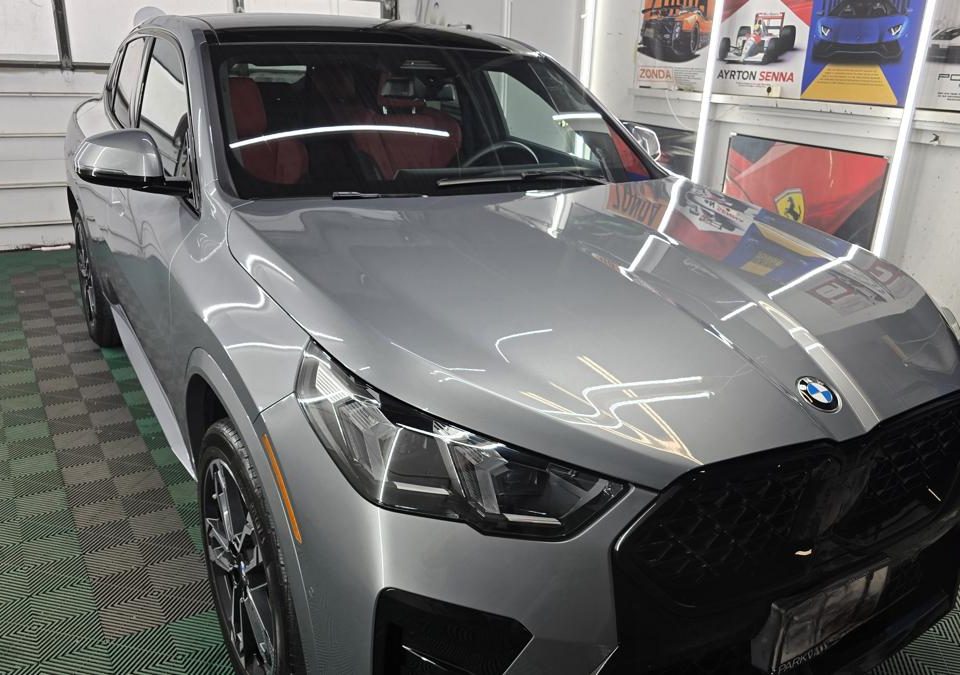 Clean glossy car paint after professional detailing