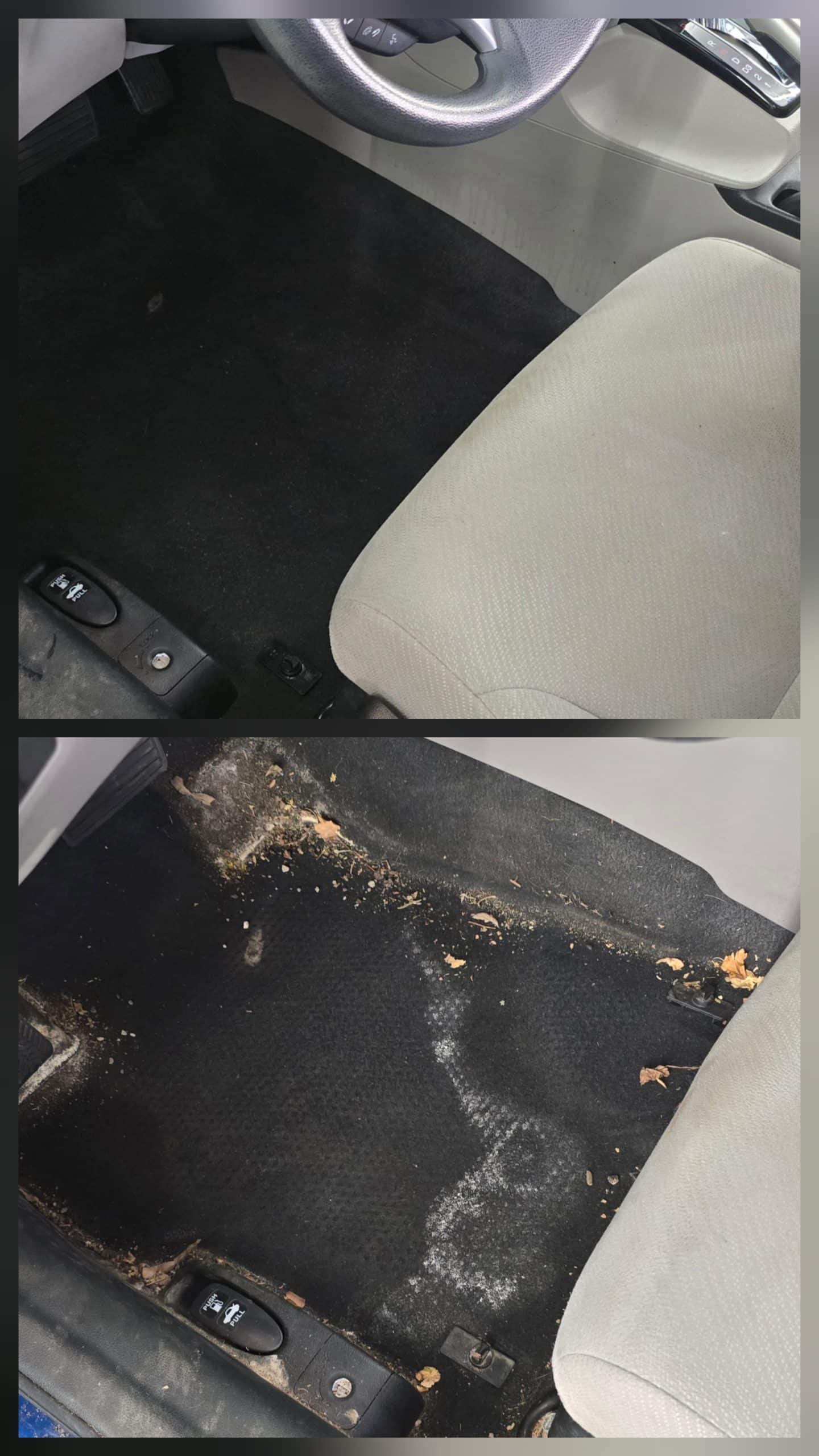 Lease Return Detailing Toronto salt stain removal before and after